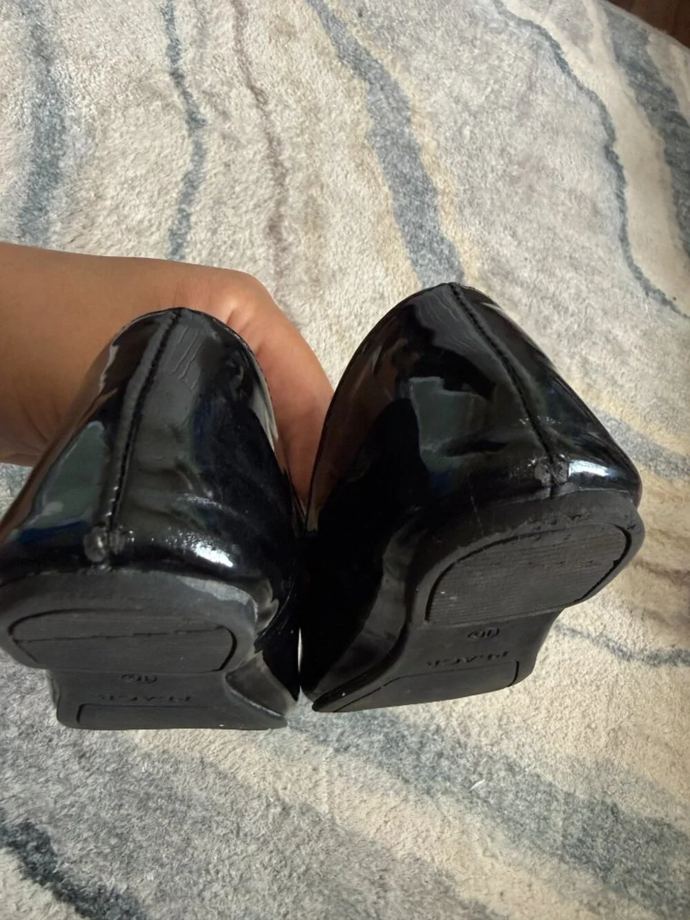 Children’s Place Toddler Girl Size 10 Jeweled Faux Patent Leather Ballet Flats